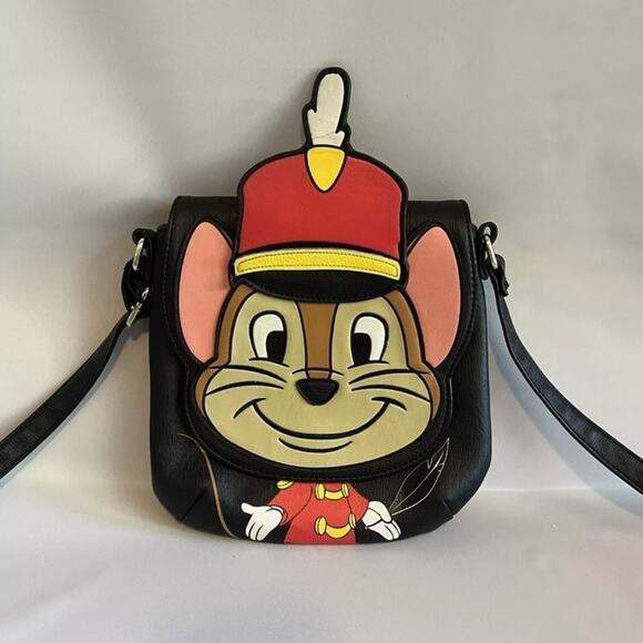 NWT Disney Parks Loungefly Dumbo Timothy Mouse Crossbody Shoulder Bag Purse - Picture 7 of 15